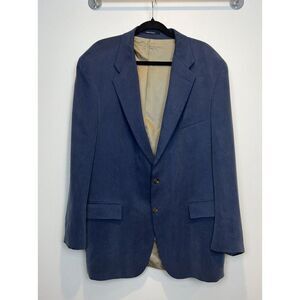 RALPH by Ralph Lauren for Dillard's Sport Coat Blazer Size 46T Dark Blue Tencel